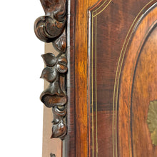 Load image into Gallery viewer, Victorian Eastlake Rosewood Wall Cabinet with Brass Floral &amp; Mother of Pearl Inlay
