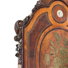 Load image into Gallery viewer, Victorian Eastlake Rosewood Wall Cabinet with Brass Floral &amp; Mother of Pearl Inlay
