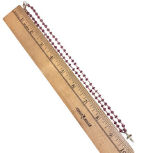 Load image into Gallery viewer, HandKnotted Garnet Rondelle Bead Cross Necklace – 14/20 Gold Fill
