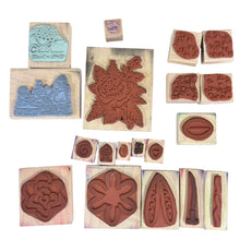 Load image into Gallery viewer, Vintage Stampin Up Wood Mounted Rubber Stamp Lot - 21 Pc Garden &amp; Floral
