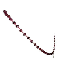 Load image into Gallery viewer, HandKnotted Garnet Rondelle Bead Cross Necklace – 14/20 Gold Fill
