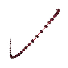 Load image into Gallery viewer, HandKnotted Garnet Rondelle Bead Cross Necklace – 14/20 Gold Fill
