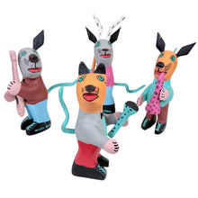 Load image into Gallery viewer, Vintage Martin Sosa Oaxacan Wood Animal Musician Band Set of 4
