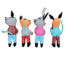 Load image into Gallery viewer, Vintage Martin Sosa Oaxacan Wood Animal Musician Band Set of 4
