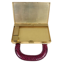 Load image into Gallery viewer, 50s Red Snakeskin Evans Elegance Vanity Case with Lipstick &amp; Mirror
