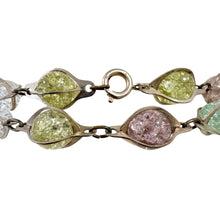 Load image into Gallery viewer, 1950s West Germany Multi-Color Lucite Station Flapper Necklace 52"
