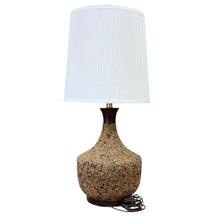 Load image into Gallery viewer, Mid-Century Modern Cork &amp; Walnut Table Lamp
