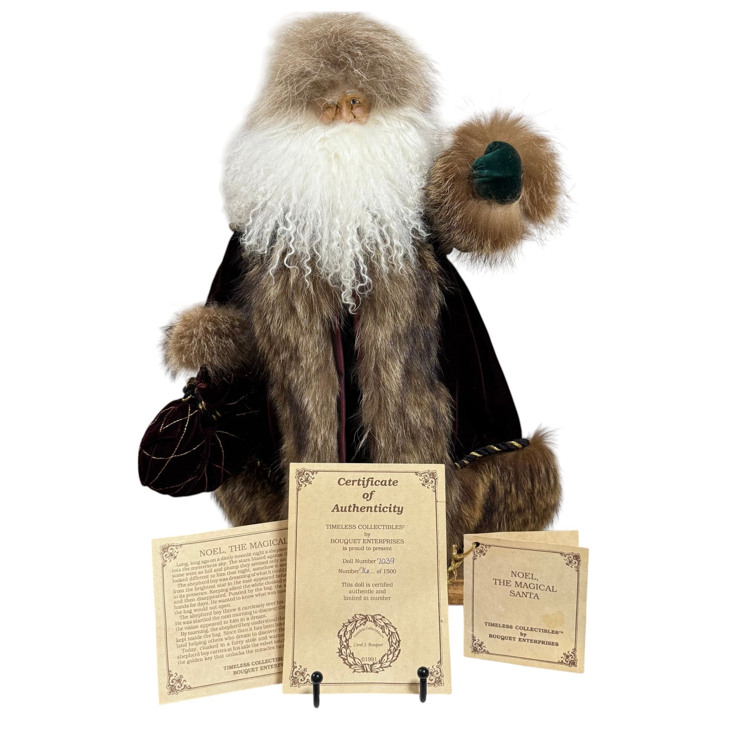 Vintage Limited Edition Mountain Man Santa with Certificate of Authenticity