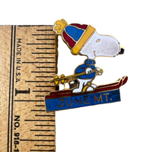 Load image into Gallery viewer, Vintage SNOOPY SKI PIN June Mountain California Hat Pin Lapel, Collectible VV120
