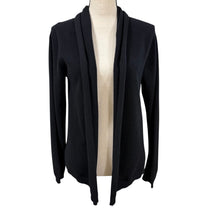 Load image into Gallery viewer, Black 100% Cashmere Open Cardigan Knit Sweater Size Medium
