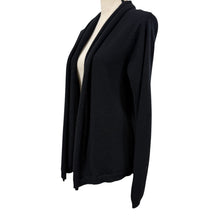 Load image into Gallery viewer, Black 100% Cashmere Open Cardigan Knit Sweater Size Medium

