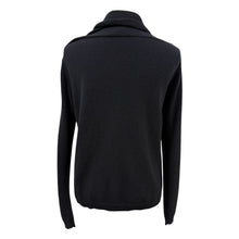 Load image into Gallery viewer, Black 100% Cashmere Open Cardigan Knit Sweater Size Medium
