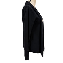 Load image into Gallery viewer, Black 100% Cashmere Open Cardigan Knit Sweater Size Medium
