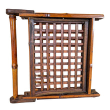Load image into Gallery viewer, Mid-century Bamboo &amp; Wood Folding Magazine Rack
