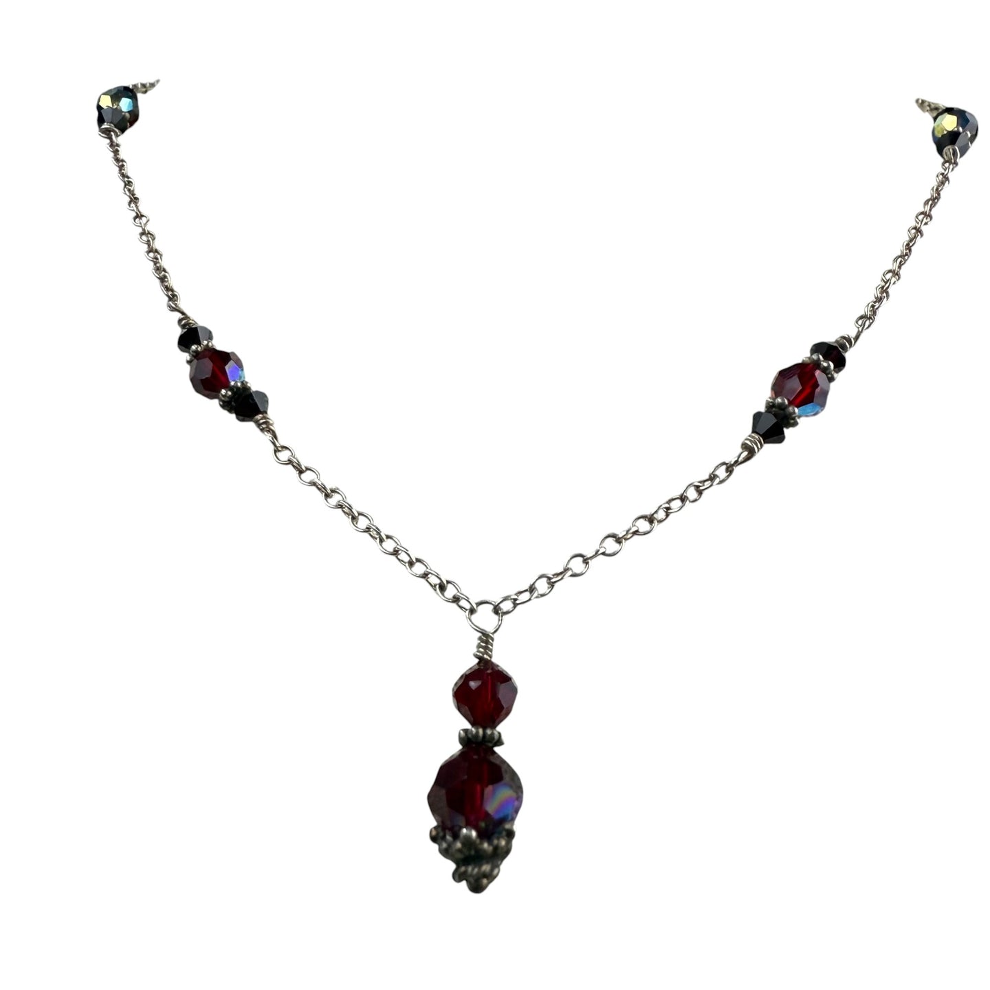 Mid Century Victorian Style 925 Sterling Necklace