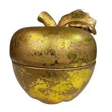Load image into Gallery viewer, Vintage Golden Gilded Apple Trinket Box

