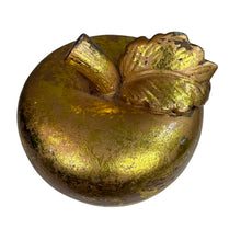 Load image into Gallery viewer, Vintage Golden Gilded Apple Trinket Box
