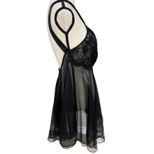 Load image into Gallery viewer, Y2K Josie by Natori Black Lace Nightie Size Large
