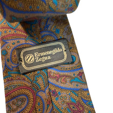 Load image into Gallery viewer, Vintage Ermenegildo Zegna Silk Tie – Bold Paisley, Made in Italy, 1990s Luxury Menswear
