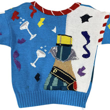 Load image into Gallery viewer, Vintage Berek Hand Knit Cruise Ship Novelty V-Neck Cotton Sweater
