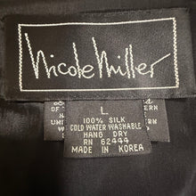 Load image into Gallery viewer, VTG 90s Nicole Miller 100% Silk Cow Print Vest -Size Large
