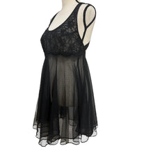 Load image into Gallery viewer, Y2K Josie by Natori Black Lace Nightie Size Large
