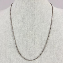Load image into Gallery viewer, 925 Sterling Silver Wheat Chain Necklace 24&quot; Italy
