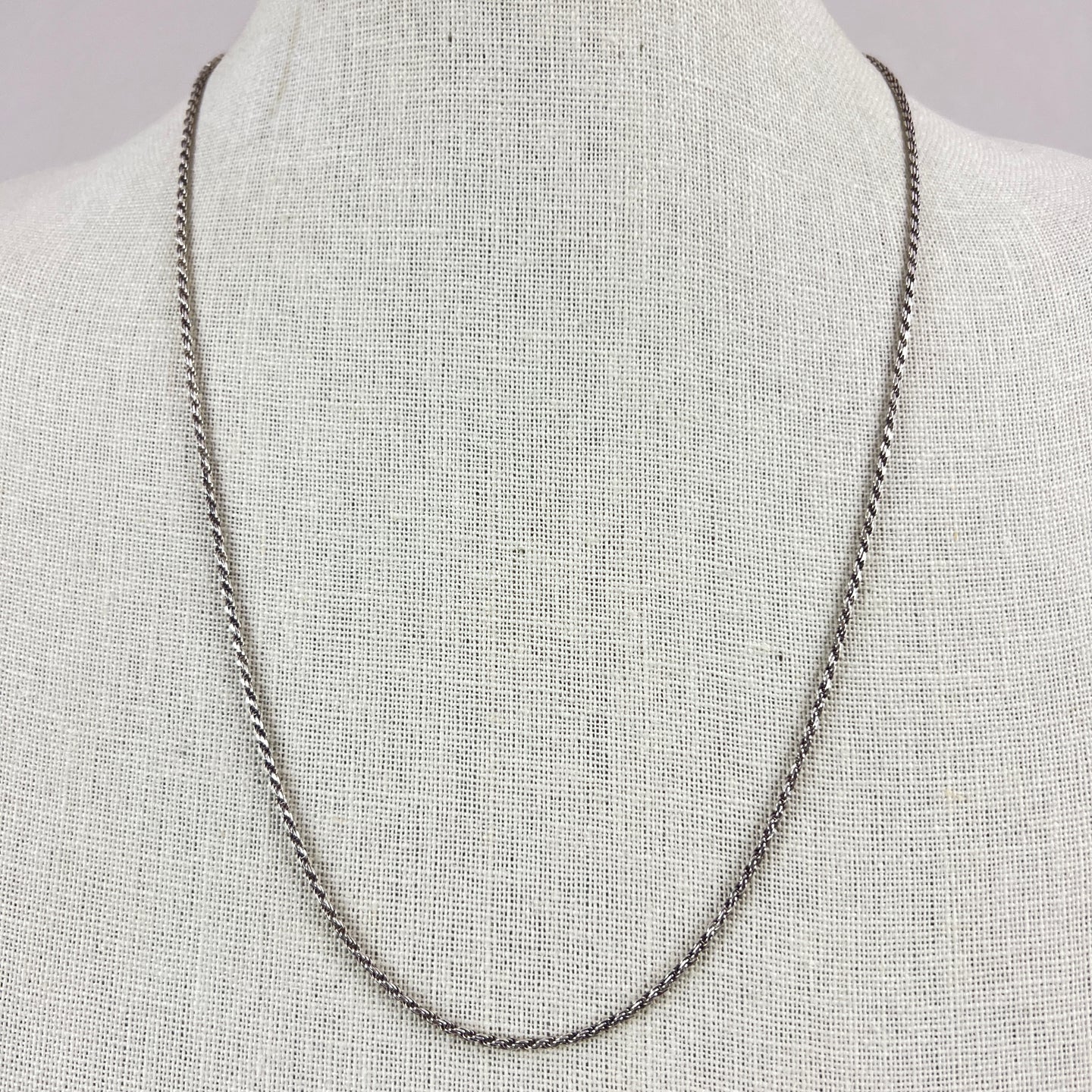 925 Sterling Silver Wheat Chain Necklace 24