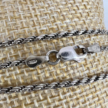 Load image into Gallery viewer, 925 Sterling Silver Wheat Chain Necklace 24&quot; Italy
