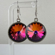 Load image into Gallery viewer, Crystal Vitrail Dangle Drop Earrings 1.5&quot; Drop Multicolor Crystal
