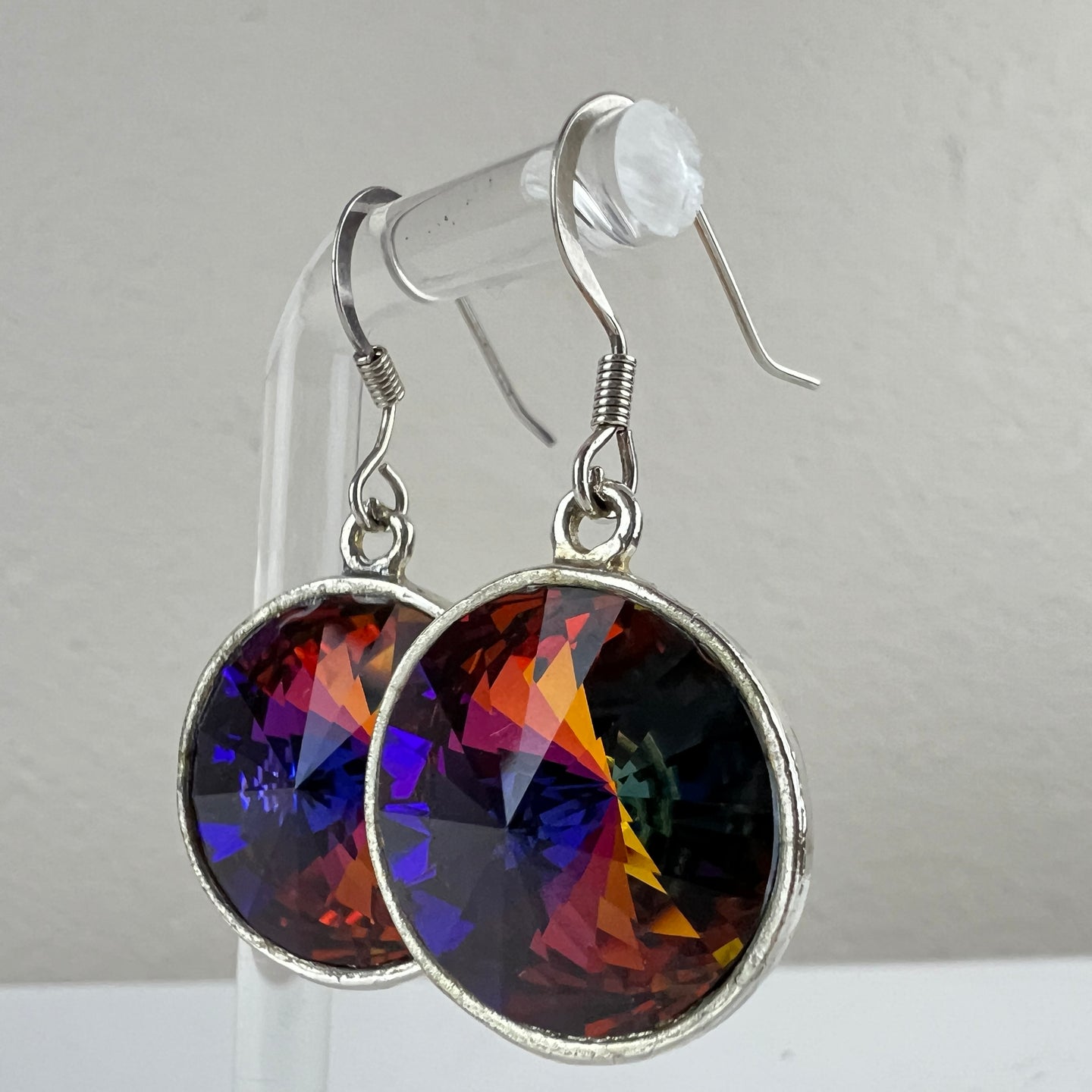 Crystal Vitrail Dangle Drop Earrings 1.5