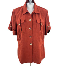 Load image into Gallery viewer, Vintage Orange Safari Style Button Up Shirt Size 16
