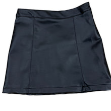 Load image into Gallery viewer, Black Faux Leather Miniskirt Size Medium
