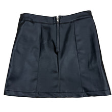 Load image into Gallery viewer, Black Faux Leather Miniskirt Size Medium
