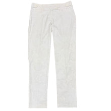 Load image into Gallery viewer, 90s White Jacquard Tapered Leg Ankle Pant Size 6
