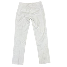 Load image into Gallery viewer, 90s White Jacquard Tapered Leg Ankle Pant Size 6
