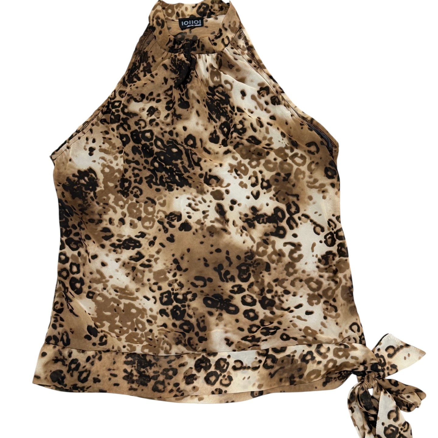 VTG Animal Print Halter Top Size Medium
