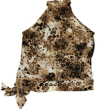 Load image into Gallery viewer, VTG Animal Print Halter Top Size Medium
