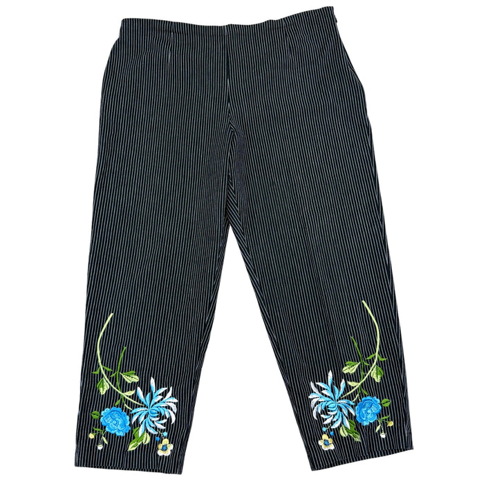 VTG Embroidered Flat Front Pant Size 16