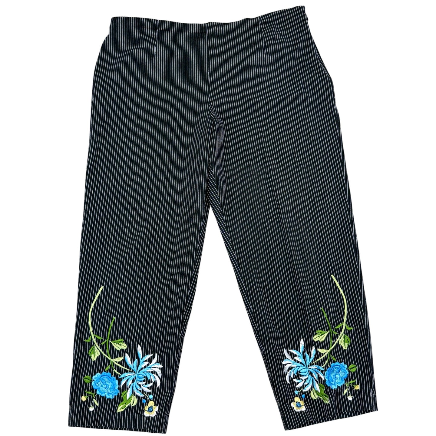 VTG Embroidered Flat Front Pant Size 16