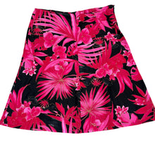 Load image into Gallery viewer, VTG  Cotton Linen Floral A-line Midi Skirt Large

