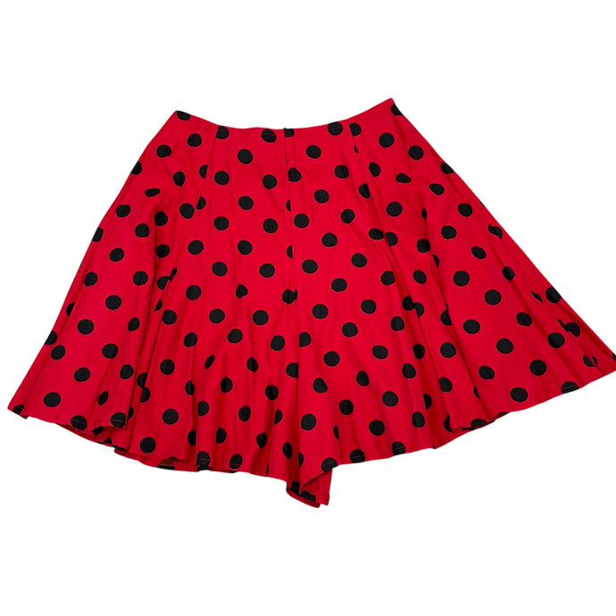 VTG Red/Black Polka Dot Mini Skort Size Small