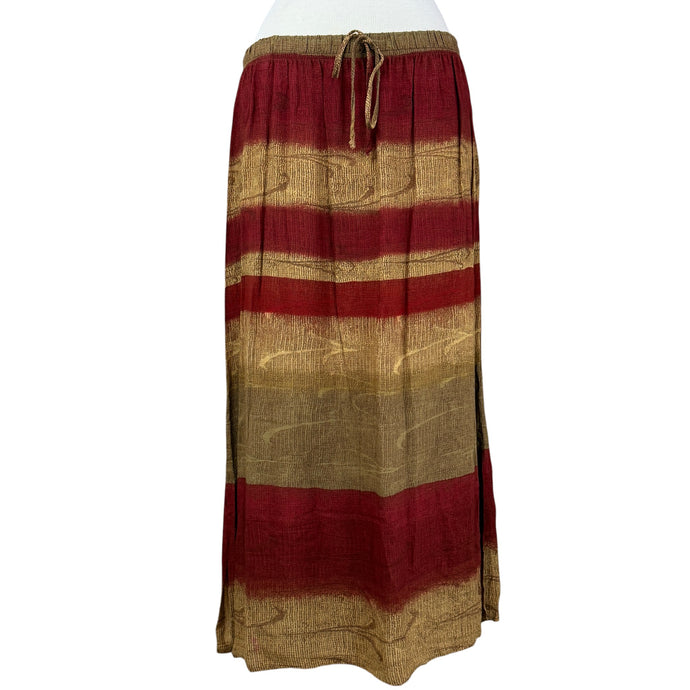 90s Long Rayon Boho Skirt Size XL
