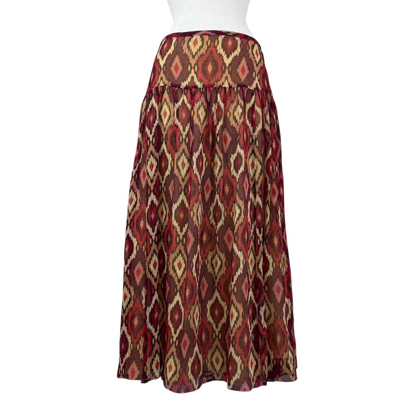 VTG 100% Silk Maxi Skirt Size Medium