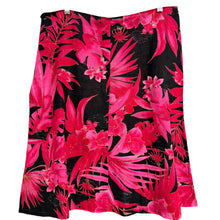 Load image into Gallery viewer, VTG Pink Linen Cotton Floral A-line Midi Skirt Large
