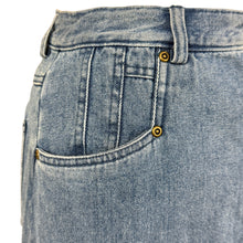 Load image into Gallery viewer, Vintage 90s Midi Cotton Denim Pencil Skirt Size 6P
