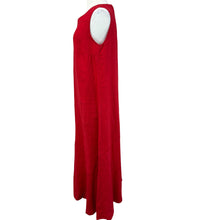 Load image into Gallery viewer, Flax Long Red Linen Sleeveless Dress Size Small
