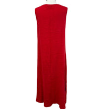 Load image into Gallery viewer, Flax Long Red Linen Sleeveless Dress Size Small
