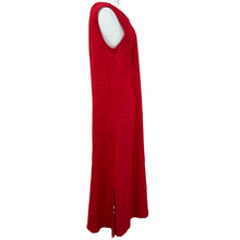 Load image into Gallery viewer, Flax Long Red Linen Sleeveless Dress Size Small
