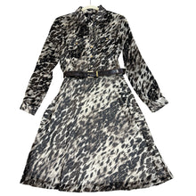 Load image into Gallery viewer, Belted Animal Print Shirt Dress Size 4
